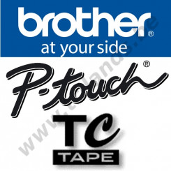 Brother TC-395 White On Black 9mm Adhesive Tape PT-8, 500, 2000, 3000, 5000